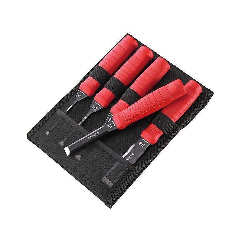 Hultafors Scandinavian Butt Chisel Set, 5 Piece with holster - Image 2