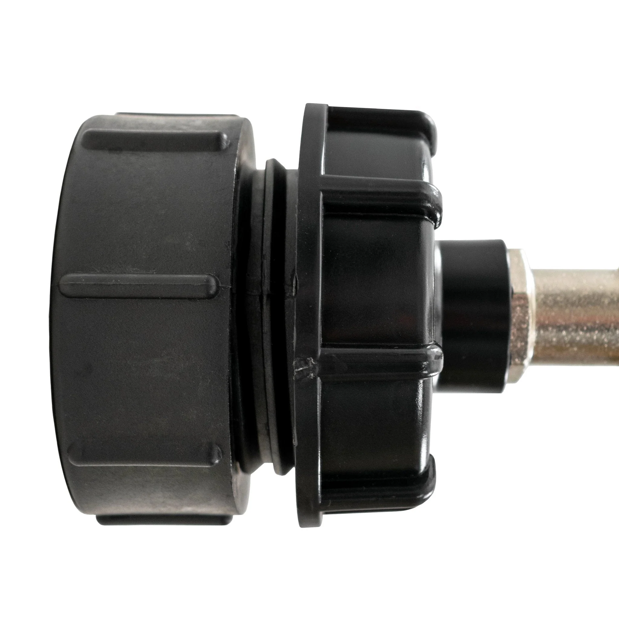 IBC 2” BSPF – S60X6 Cap with S60X6 – ½” BSPF Cap and Lever Tap ½” Barb - Image 3