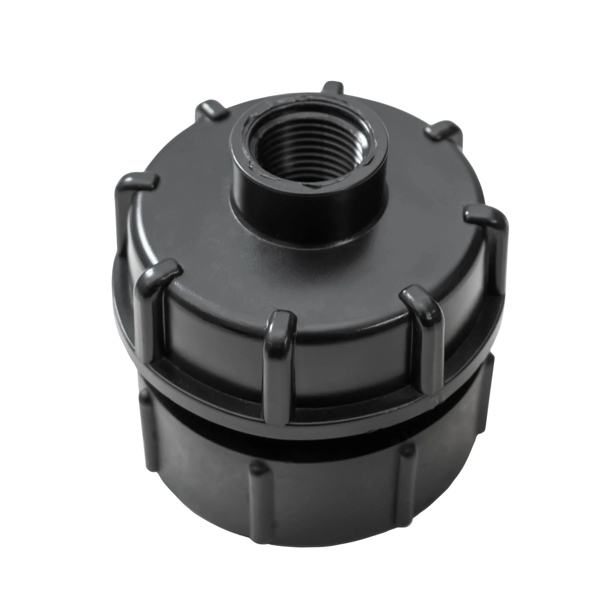 IBC 2” BSPF – S60X6 Cap with S60X6 – ½” BSPF Cap and Lever Tap ½” Barb - Image 6
