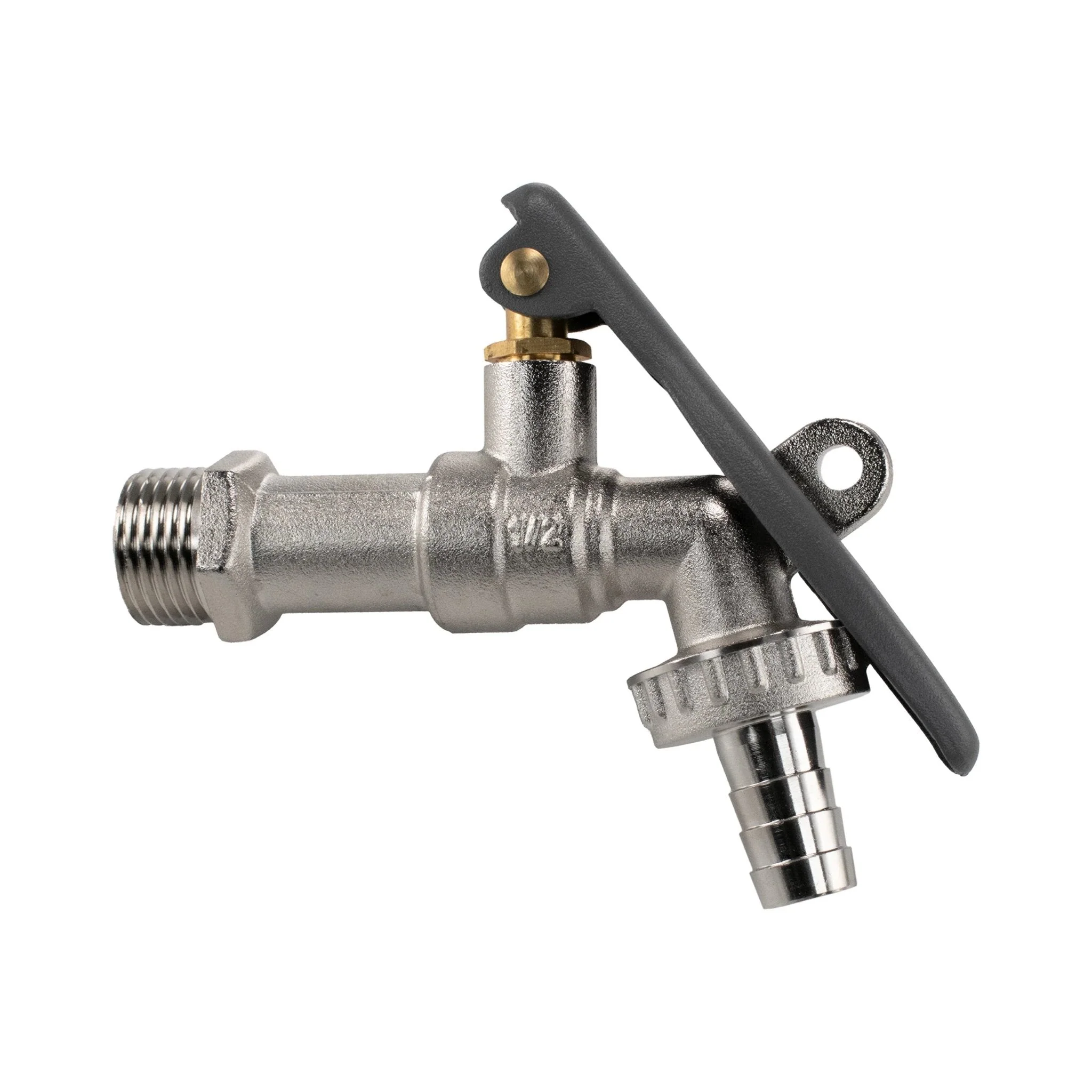IBC 2" S60X6 - 1/2" BSP Cap with Lever Tap Hose Barb and Lever Lock - Image 5