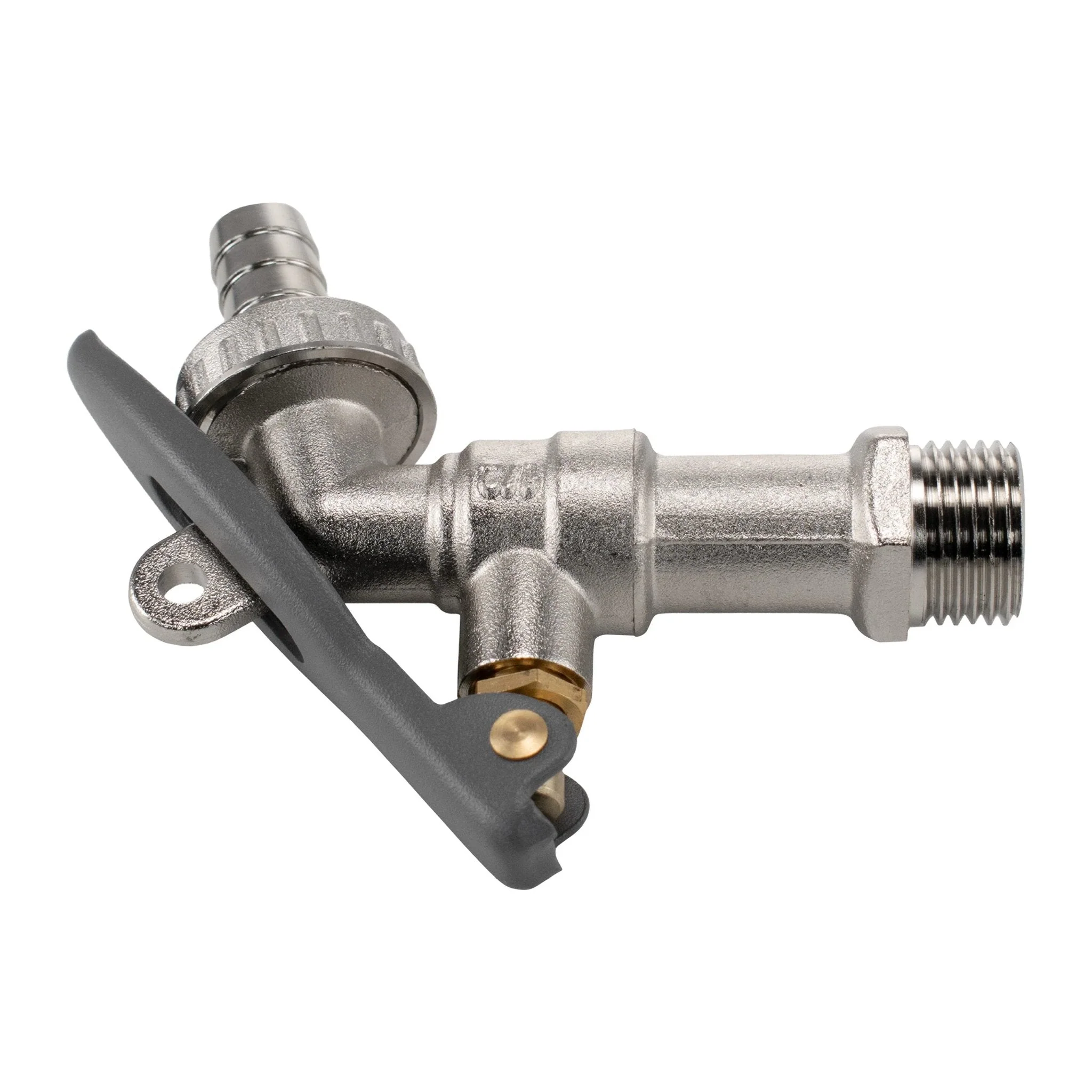 IBC 2" S60X6 - 1/2" BSP Cap with Lever Tap Hose Barb and Lever Lock - Image 6