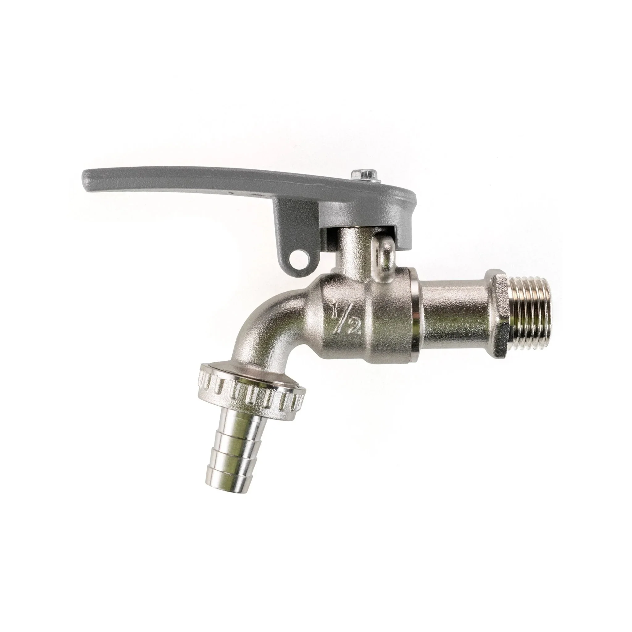 IBC 2" S60X6 - 1/2" BSP Cap with Lever Tap Hose Barb and Side Lock - Image 7