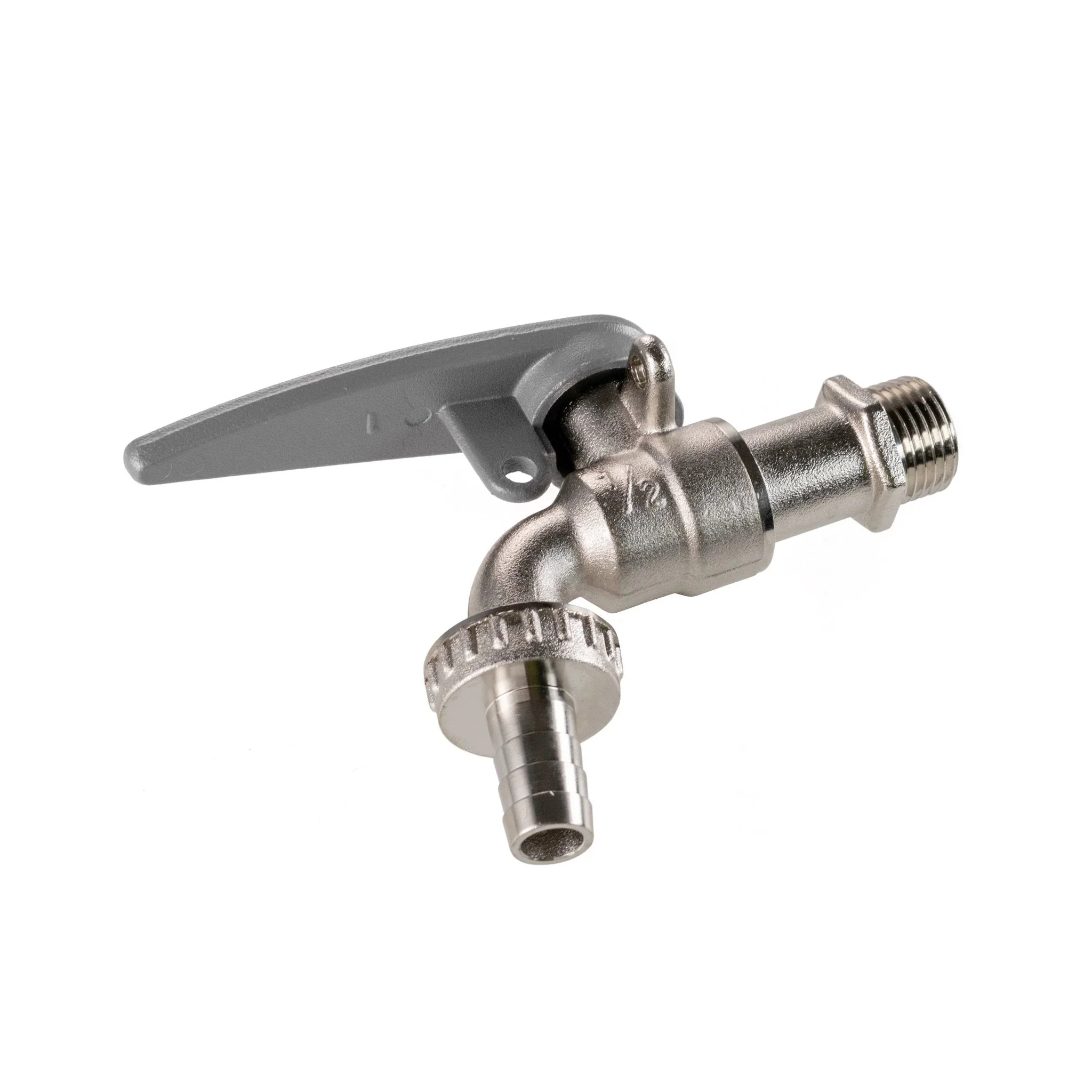 IBC 2" S60X6 - 1/2" BSP Cap with Lever Tap Hose Barb and Side Lock - Image 8