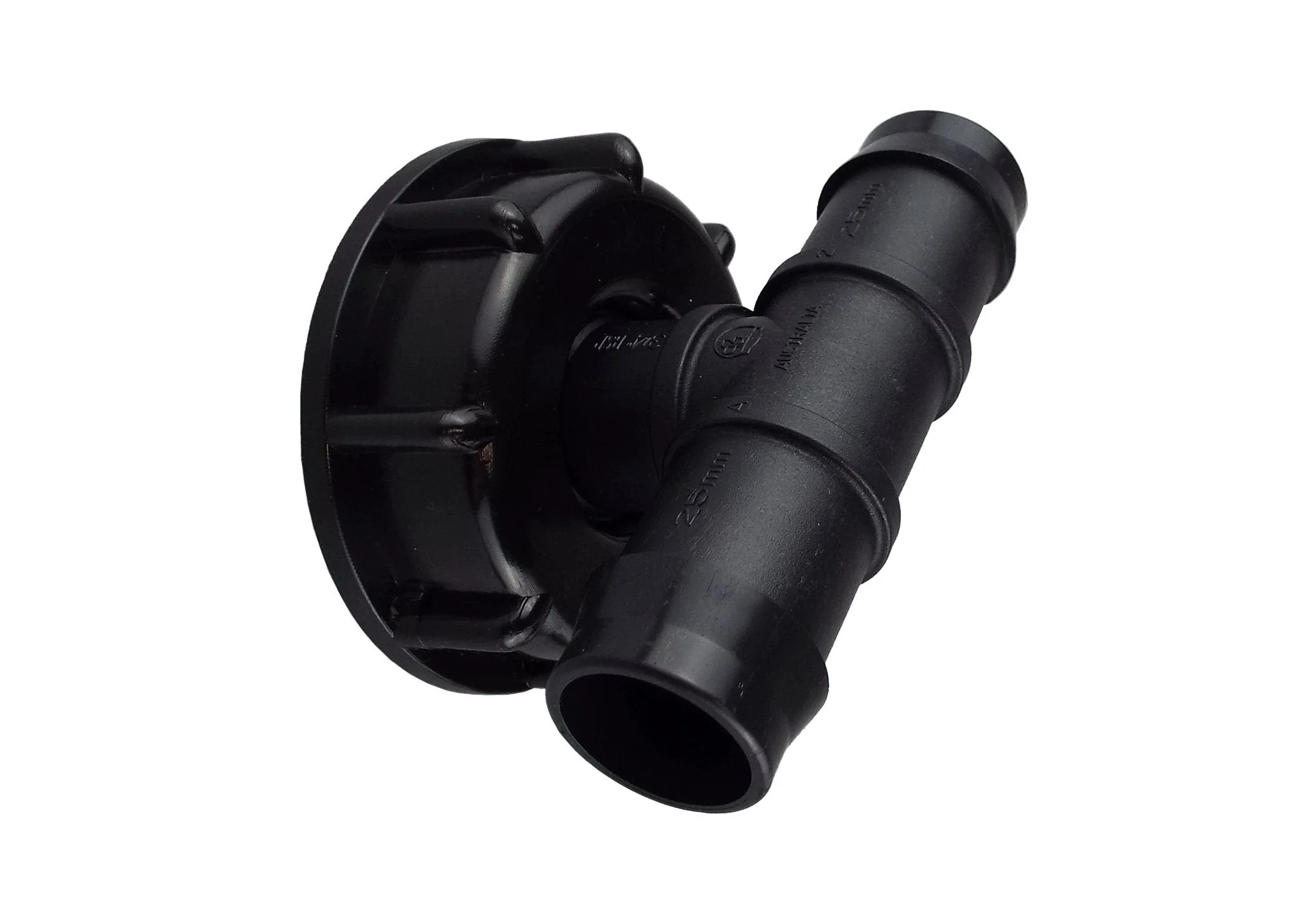 IBC 2” S60X6 Cap with 25mm Barbed Tee - Image 3