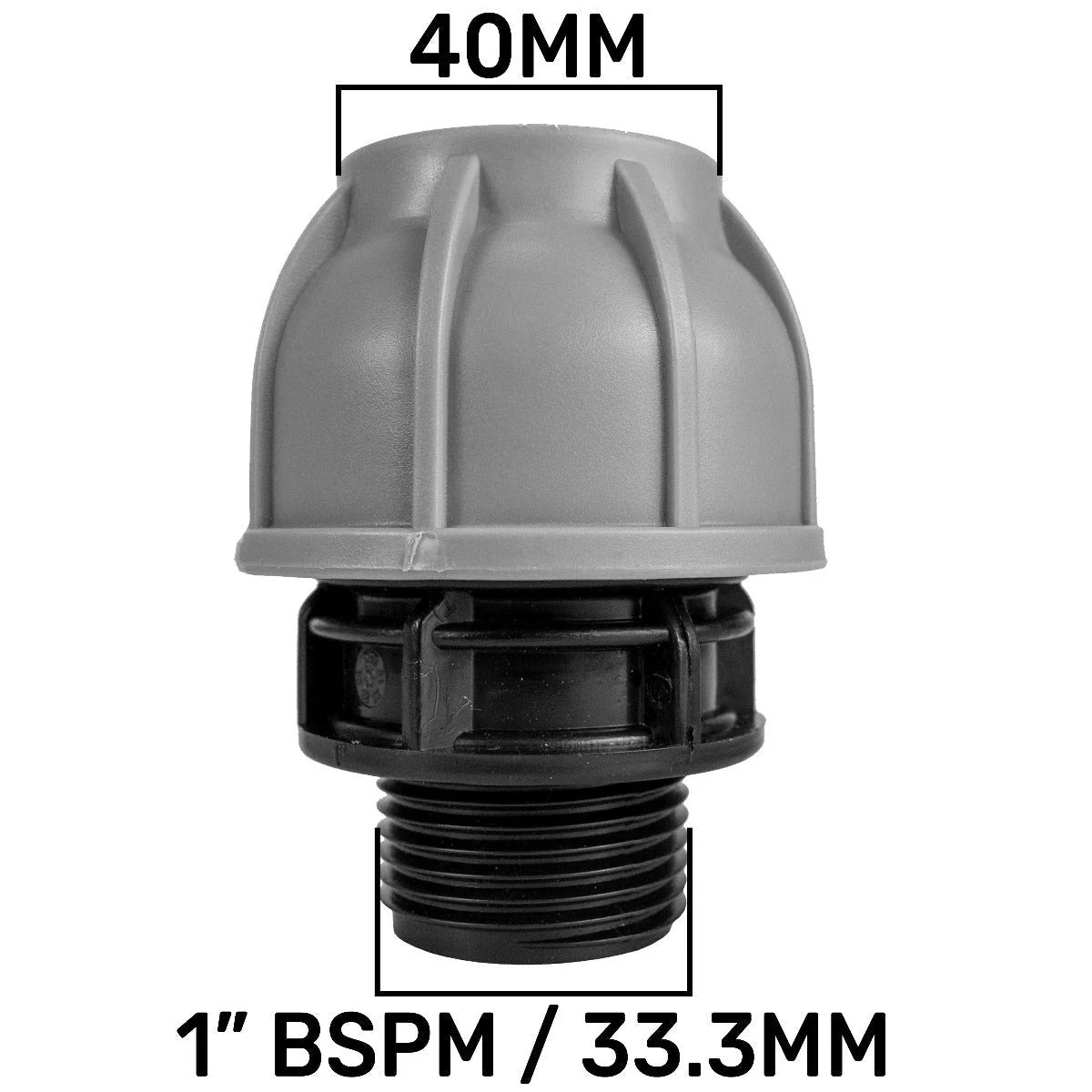 IBC 2” S60X6 Cap with 40mm MDPE Straight - Image 6