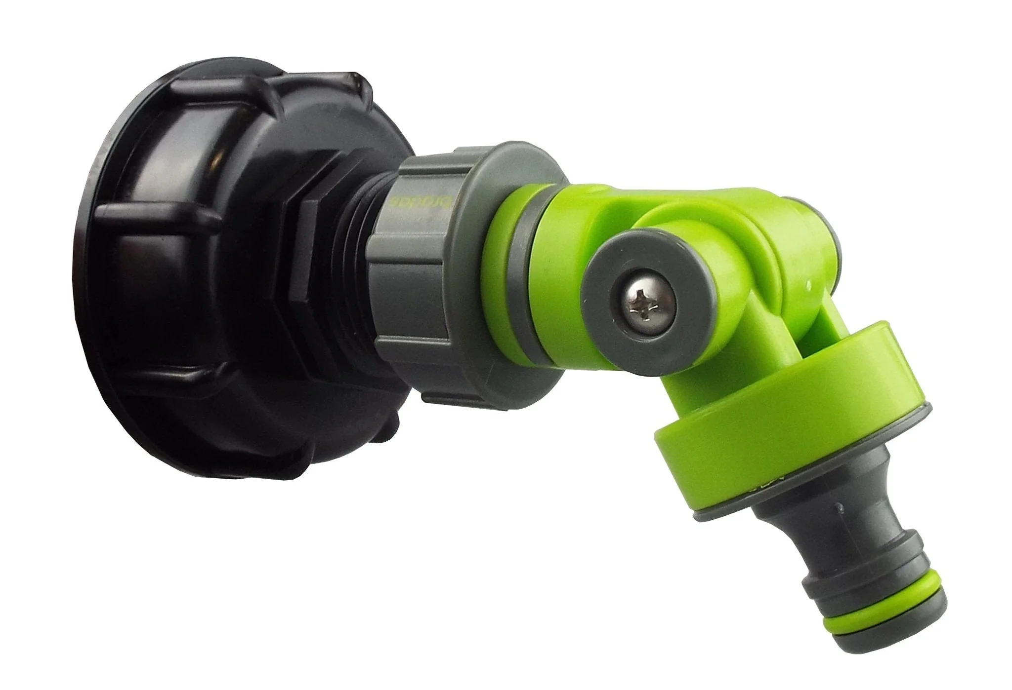 IBC 2” S60X6 Cap with Adjustable Tap Connector Lime - Image 2