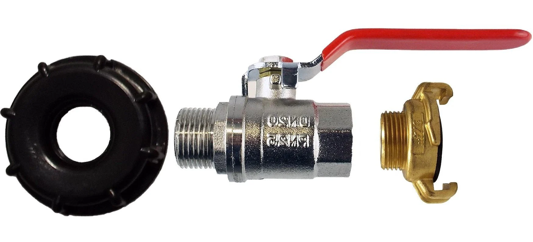 IBC 2” S60X6 Cap with BSPM-F Lever Valve and Geka Type Fitting - Image 2
