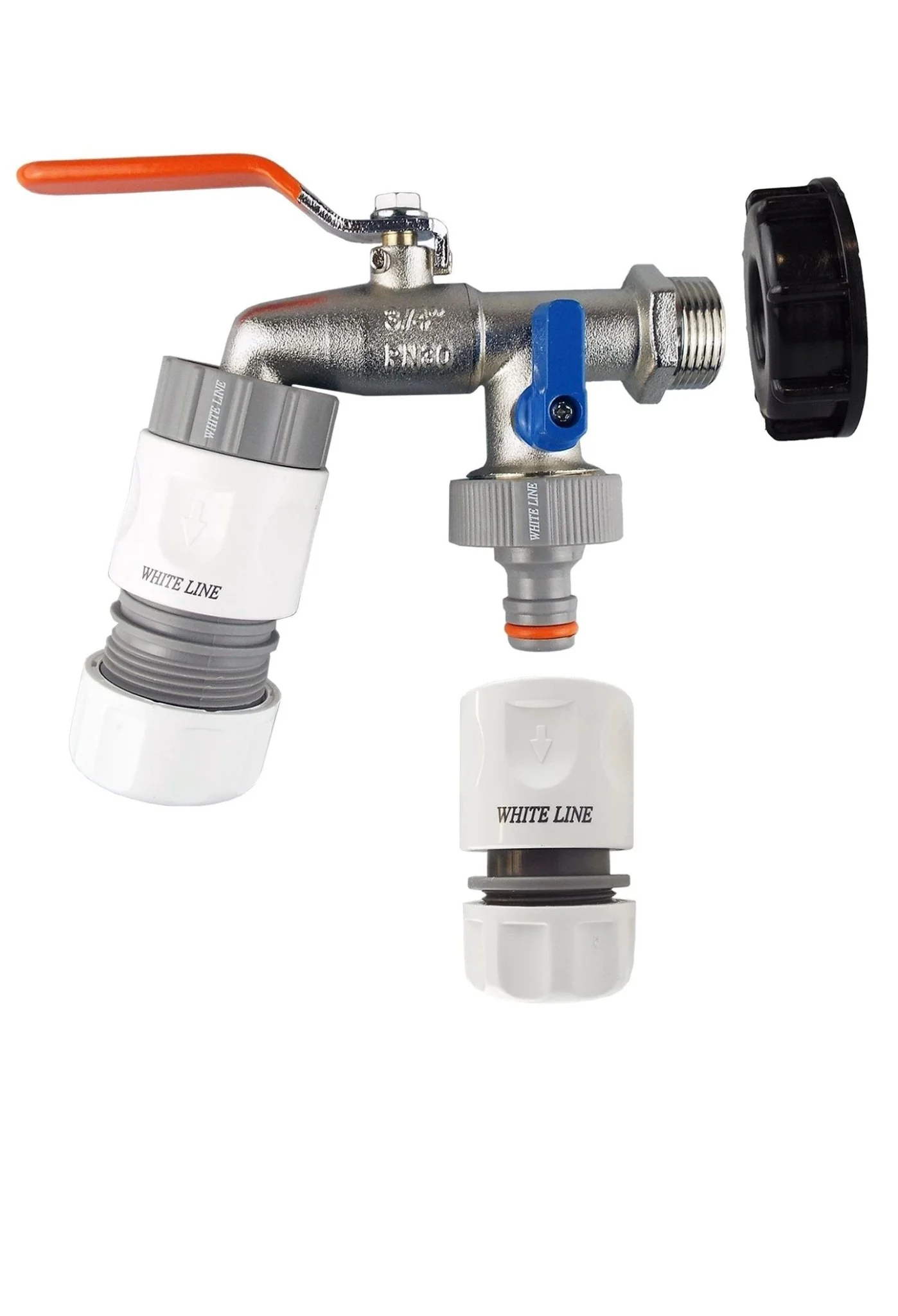 IBC 2” S60X6 Cap with Double Lever Tap, 1 x Max Flo Outlet and 1 x Standard Outlet - Image 3