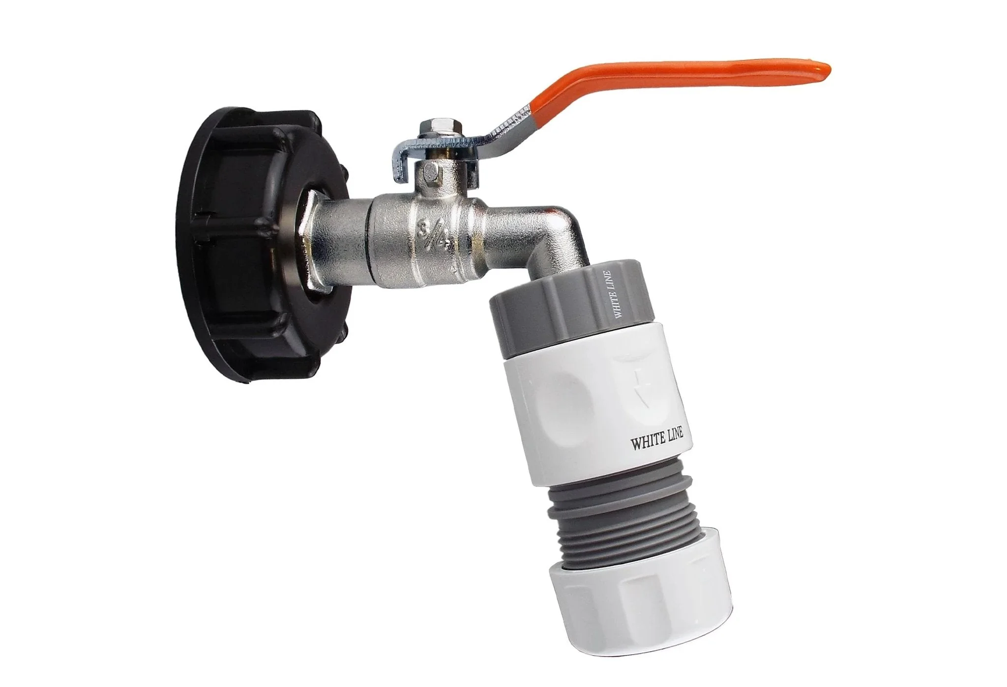 IBC 2” S60X6 Cap with Lever Tap and Max Flo Hose Connectors Set - Image 4