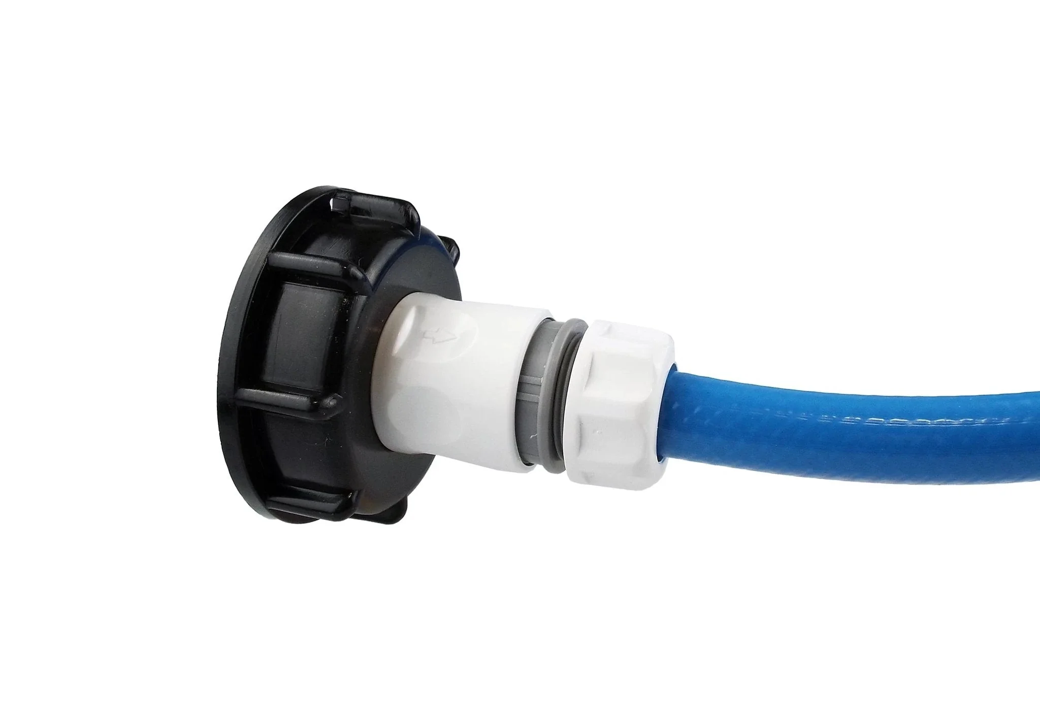IBC 2” S60X6 Cap with Male Quick Connector and Hose Connector - Image 2