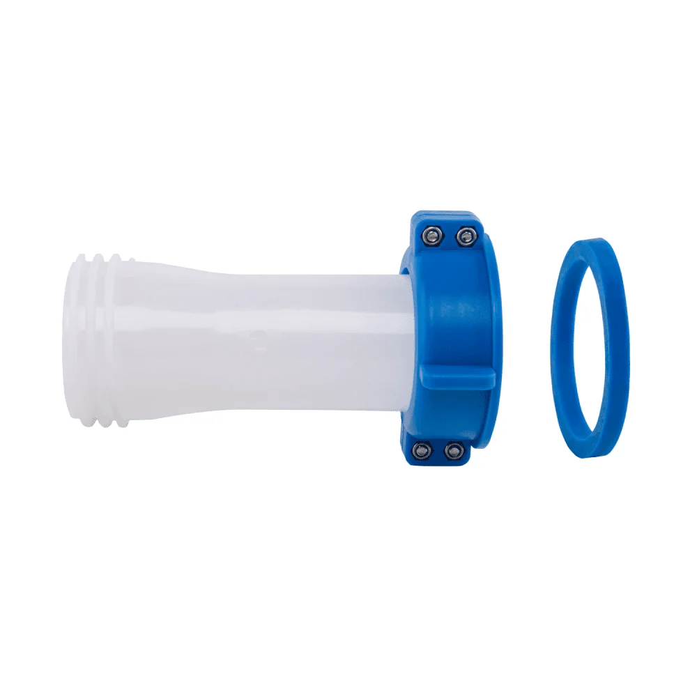 IBC S60x6 M-F Extender Swivel with S60x6 Cap and Tap ½” Barb - Image 2