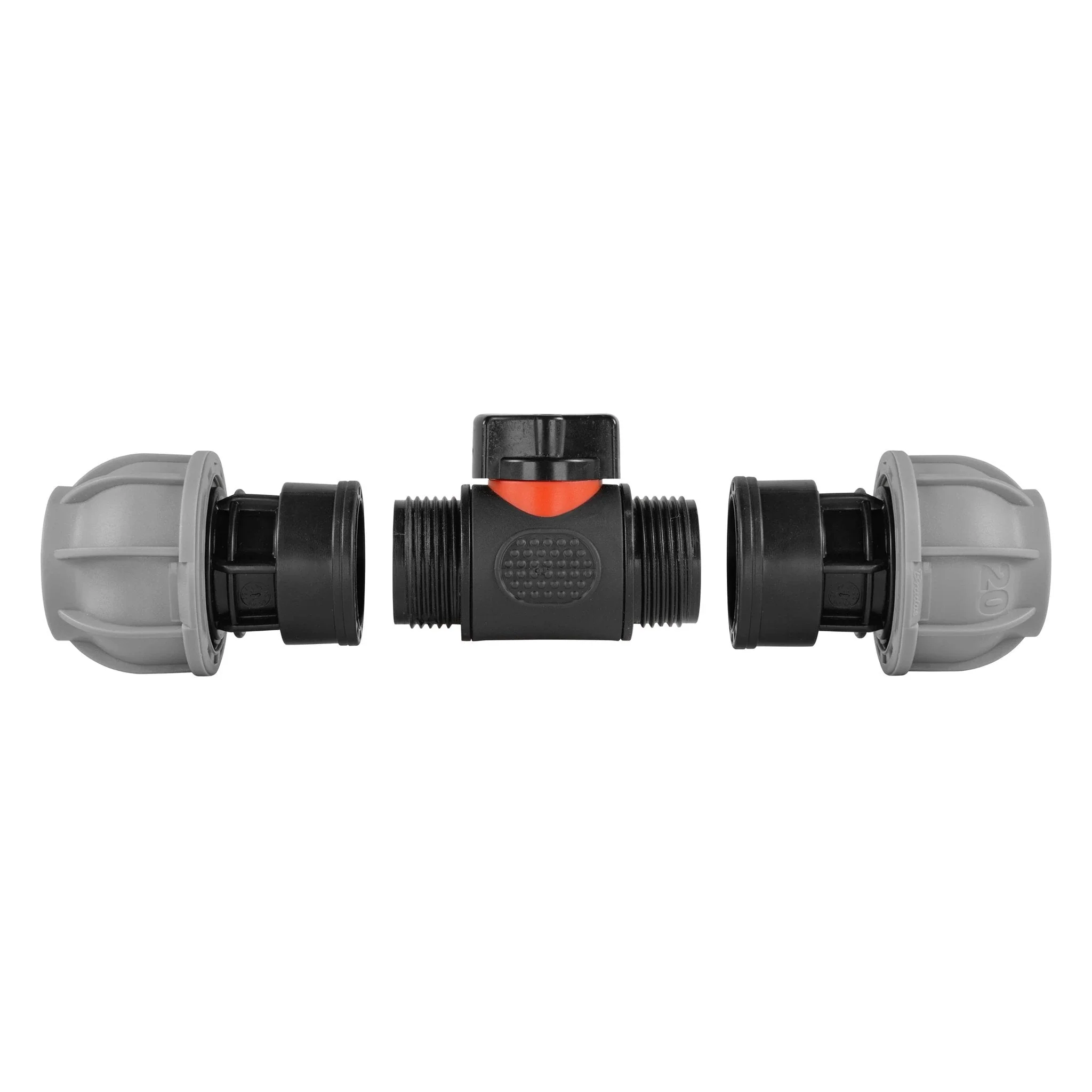 In-Line BSPM Valve with 2 x 20mm MDPE Straight Connectors - Image 4