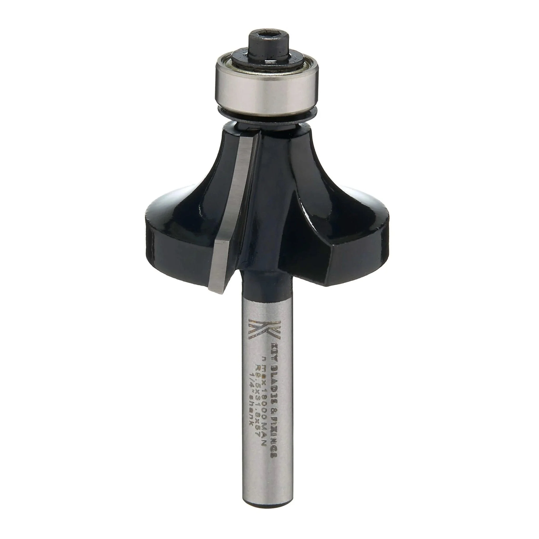 One Quarter Inch Shank Rounding Over Router Cutter 9.5mm Radius Tungsten Carbide Tip 31.8mm Diameter R11