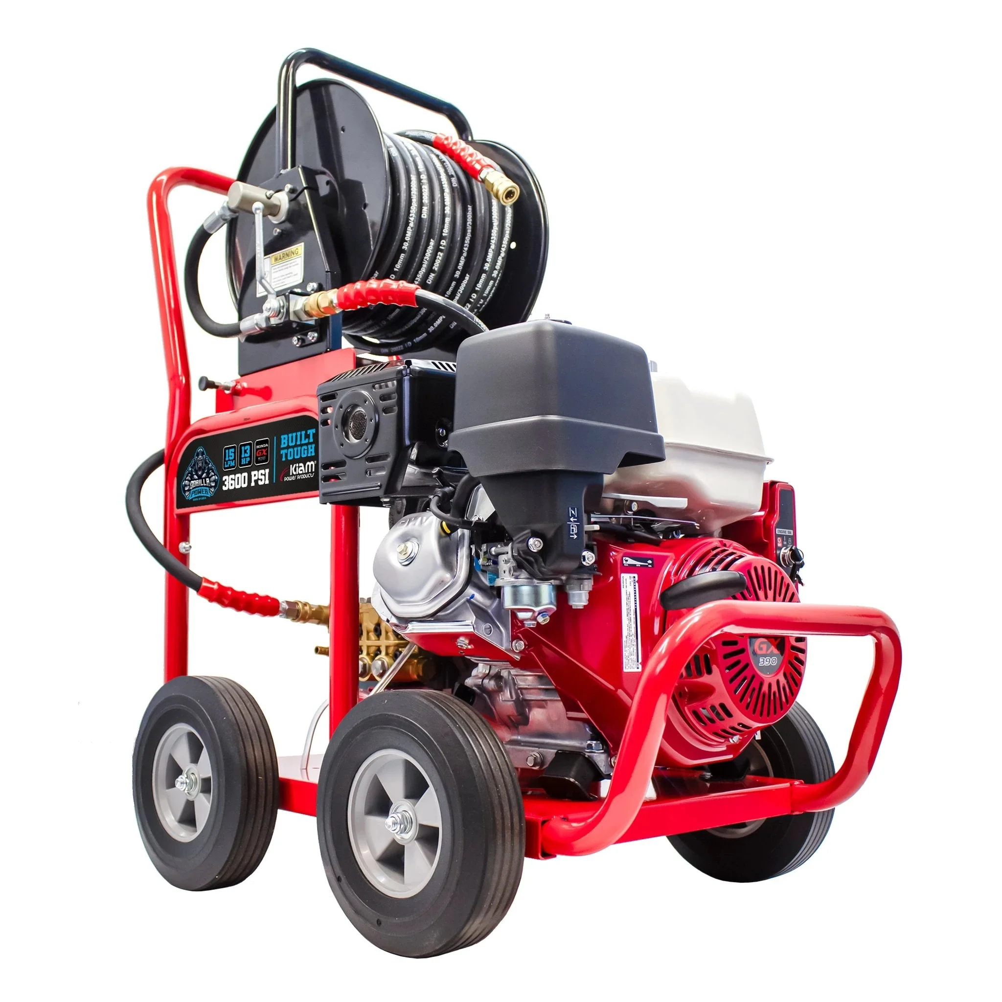 Kiam GORILLA POWER® 3600PSI 15LPM 13HP Petrol Pressure Washer Honda GX390 Engine