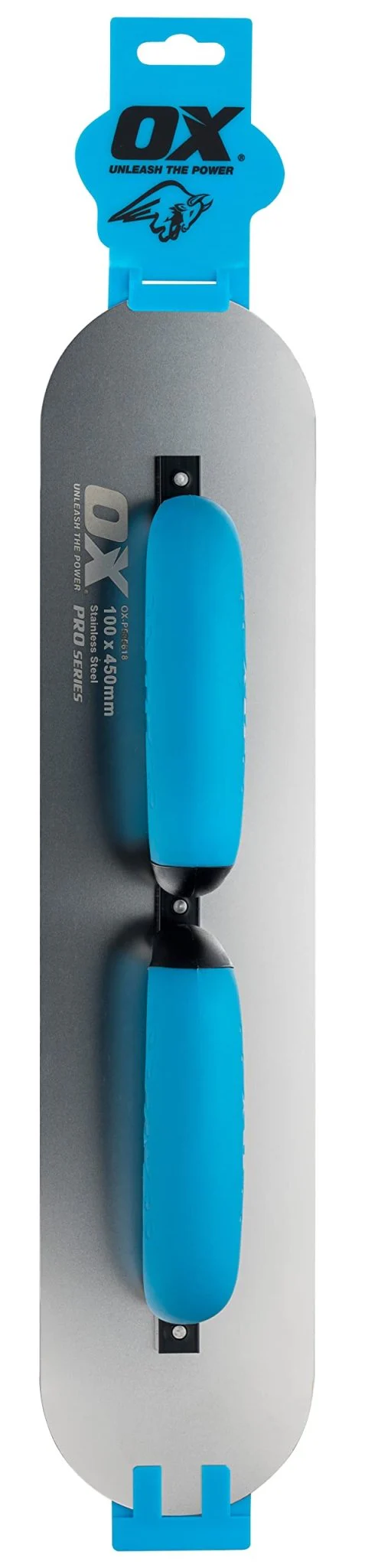 OX Tools Double Handle Pool Trowel, Blue - Image 3