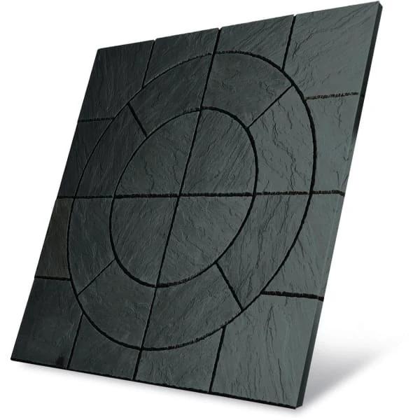 Chalice Concrete Paving Circle With Squaring Off Kit Welsh Slate 3.24m2
