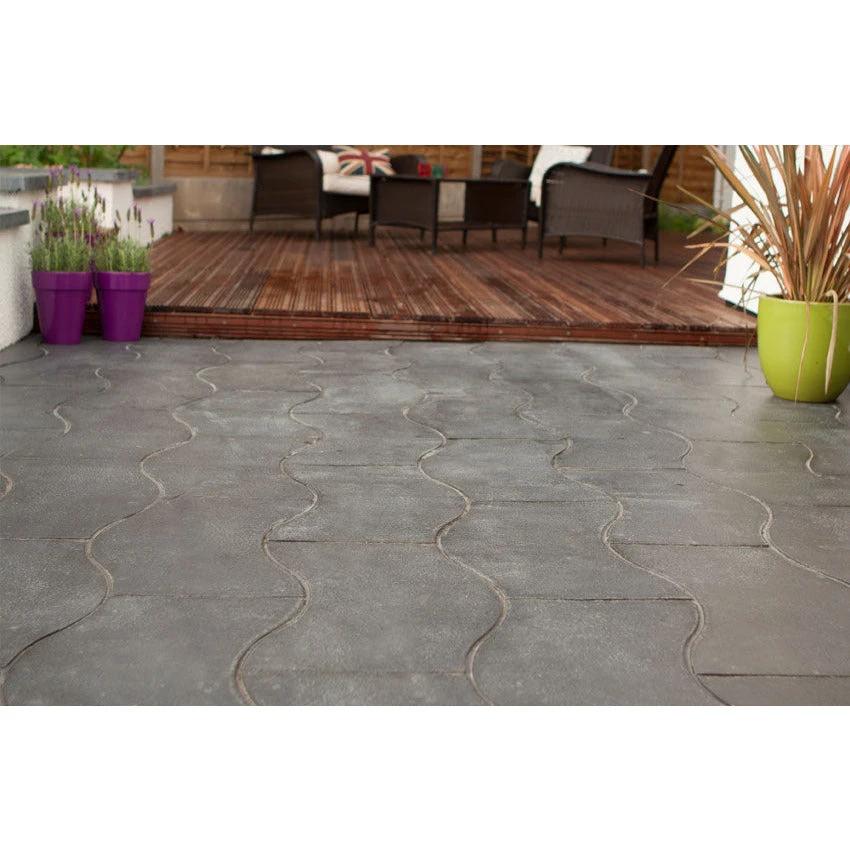 Prestbury Wave Concrete Paving Patio Kit 5.76m2 Portland Grey - Image 4