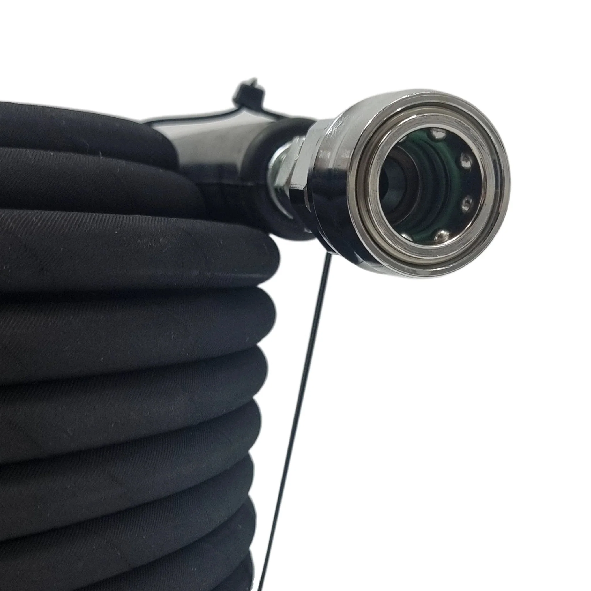 TEMA Male - TEMA Female Quick Release Heavy Duty 5/16" Rubber Pressure Washer Hose - Image 3