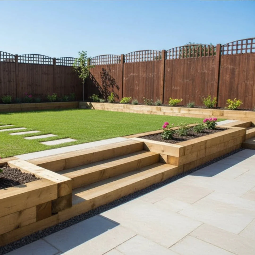 Treated Softwood Railway Sleepers Garden - 100mm x 200mm - Image 7