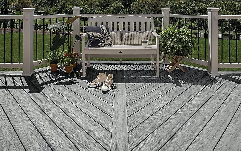 Trex Decking Board Composite Grooved 25mmx140mm Foggy Wharf 3660mm - Image 10