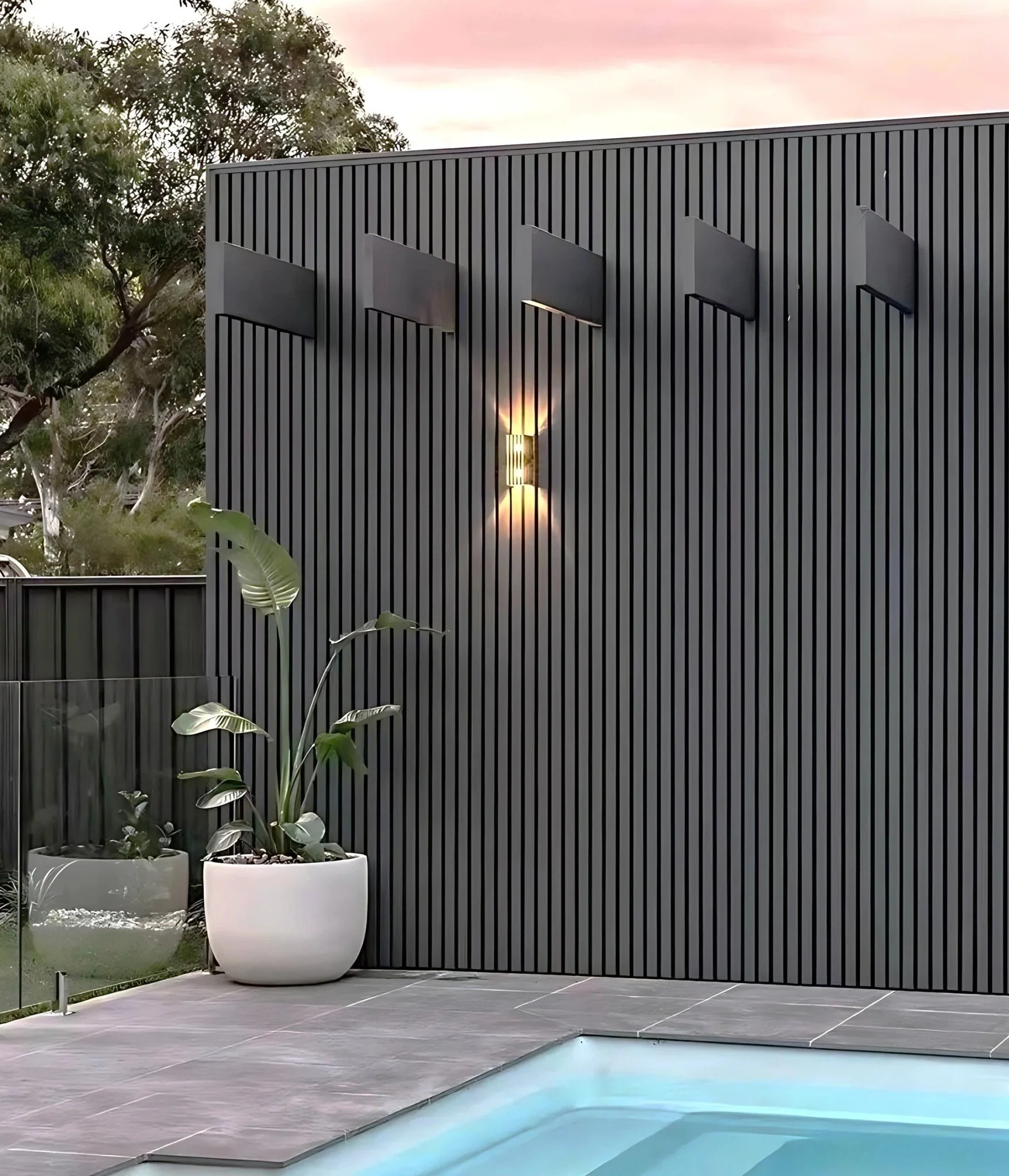 Triton Light Grey - Slatted Composite Cladding Panels - Board Width 219mm (200mm wide coverage) x 26mm - Image 2