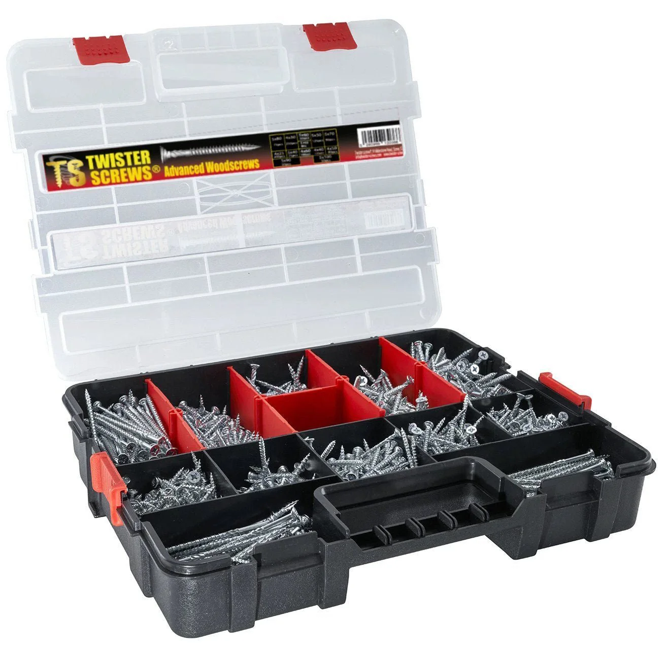 Twister  Zinc-Coated Wood Screws MultiBox 1,280 Piece