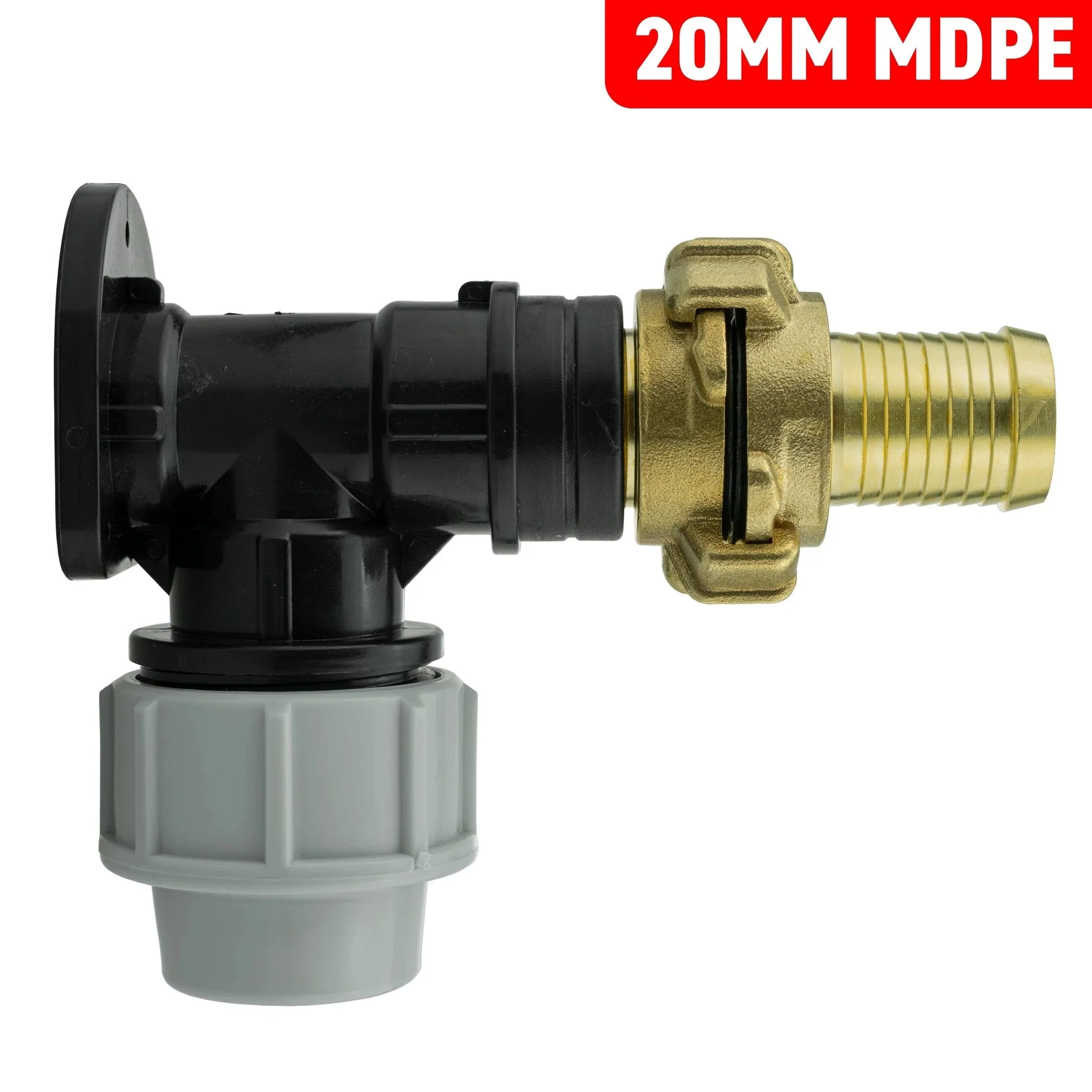Wall Flange Kit 20mm MDPE + 25mm Barbed Geka Set - Image 4