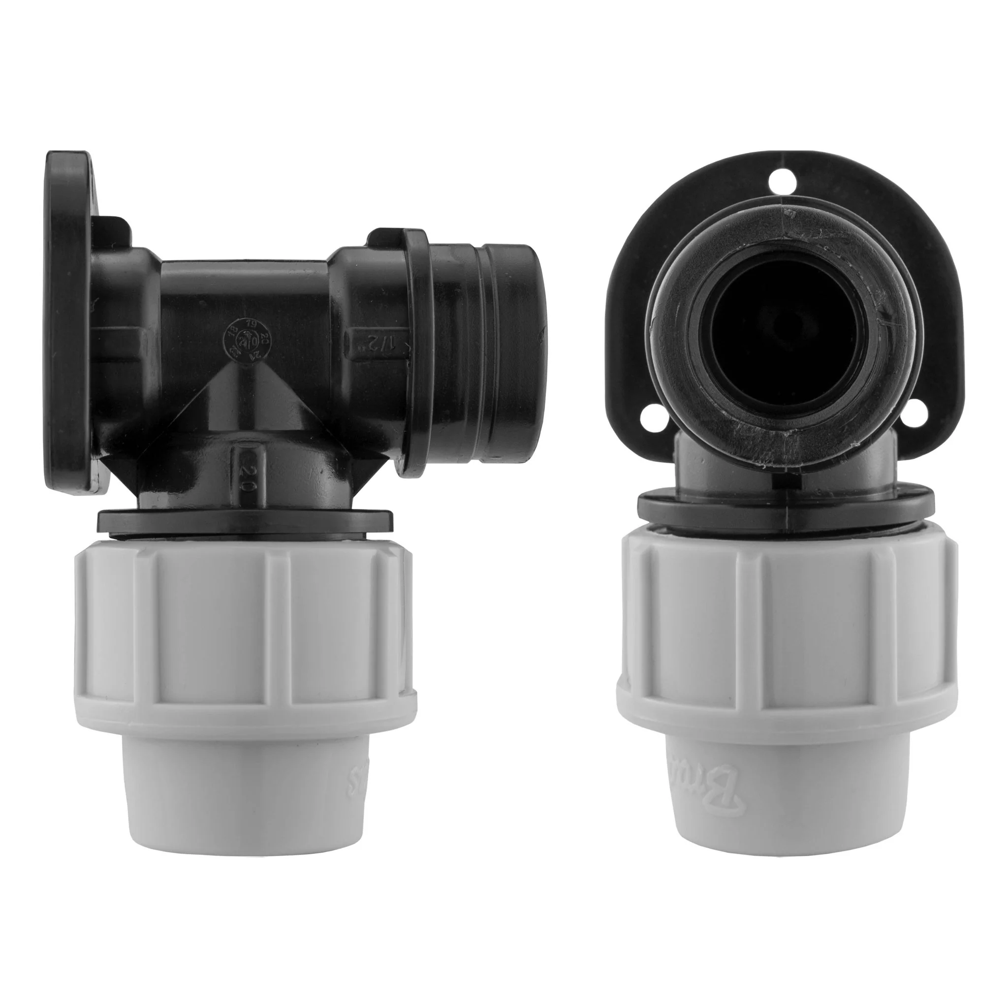 Wall Flange Kit 20mm MDPE + Bib Valve + ½” Geka - Image 5