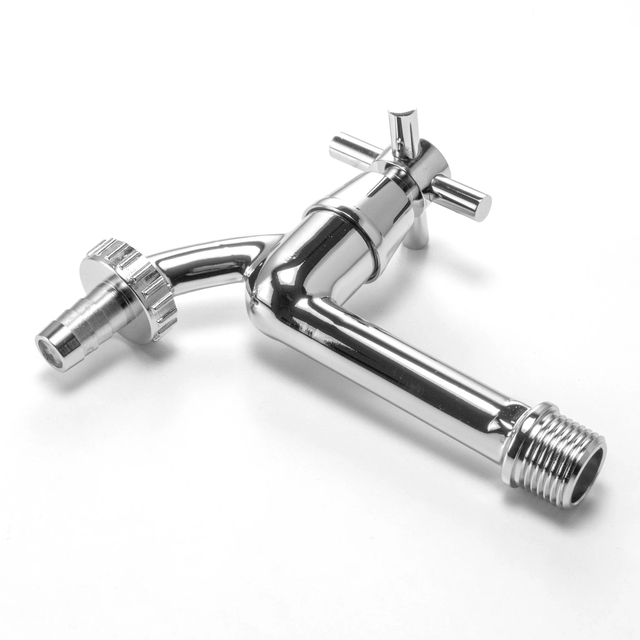 Wall Flange Kit 20mm MDPE - Extended Brass Chrome Tap 1/2" Barb - Image 6