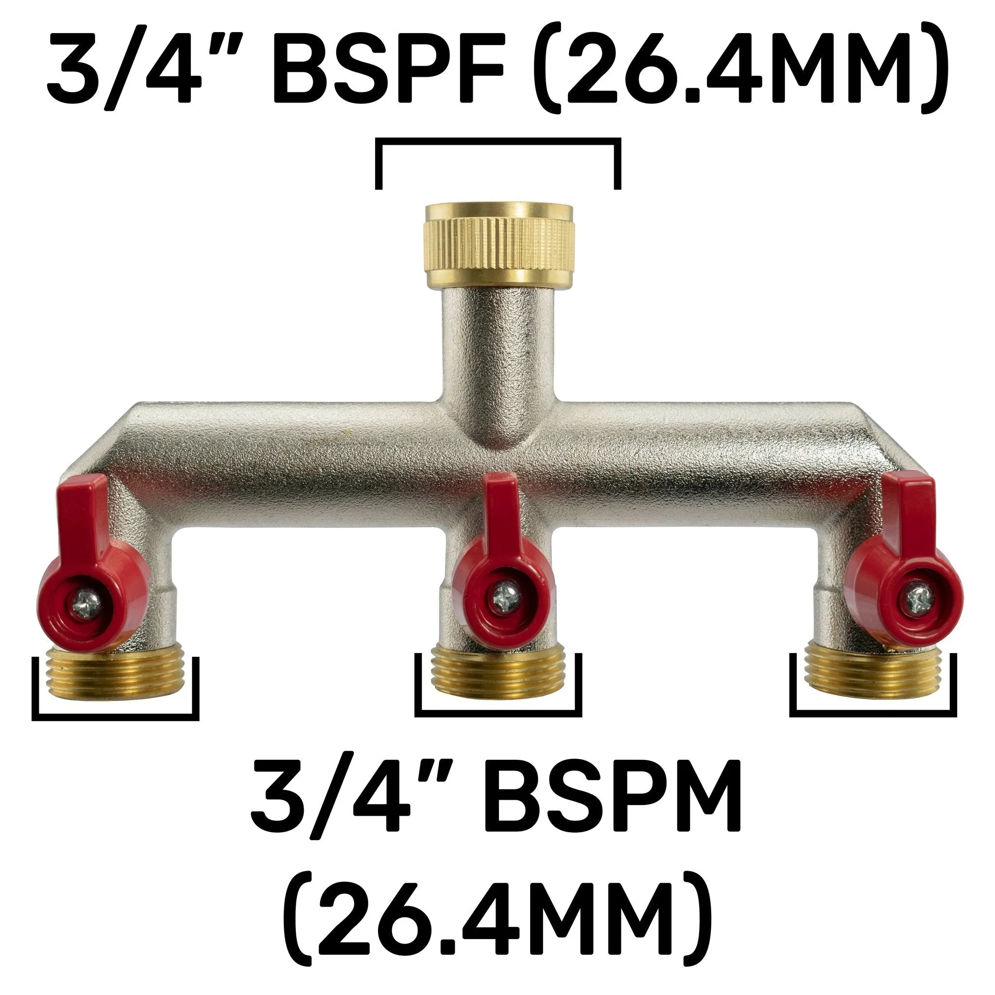 Wall Flange Kit 20mm MDPE + Quick Connect Triple Metal Splitter Tap - Image 13