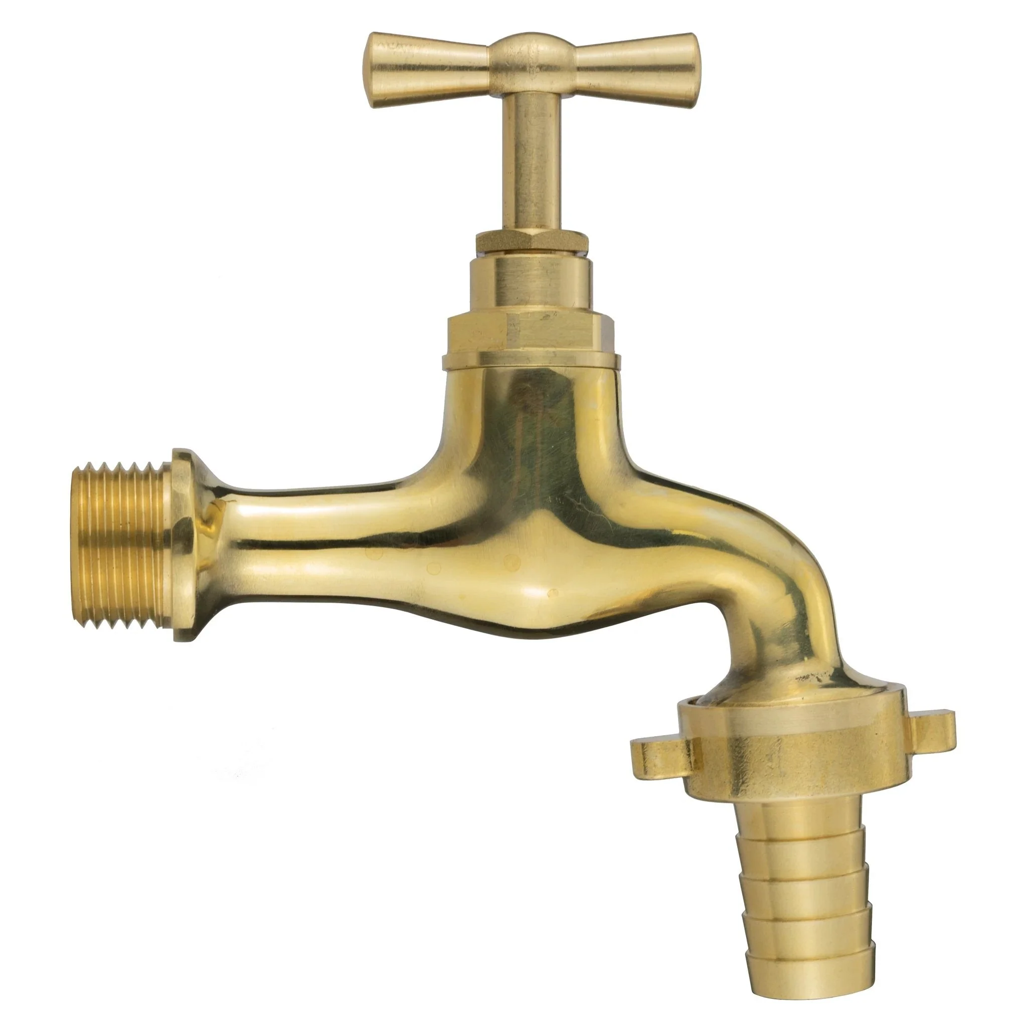 Wall Flange Kit 20mm MDPE With Polished Brass Tap - Image 2
