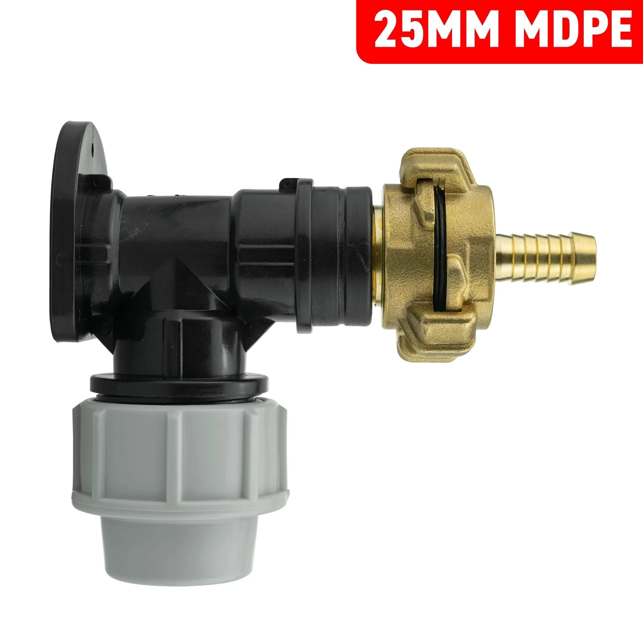 Wall Flange Kit 25mm MDPE + 13mm Barbed Geka Set - Image 4