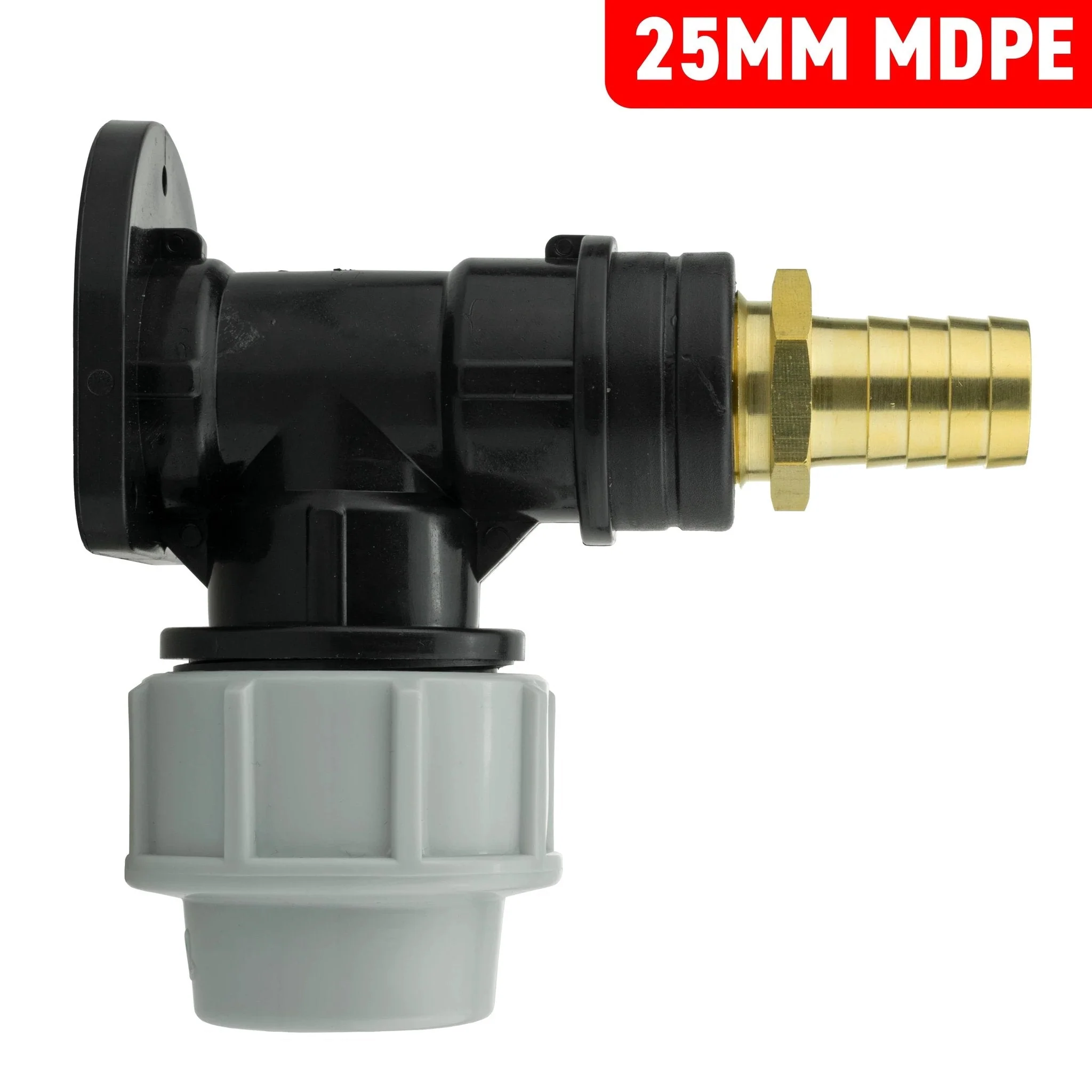 Wall Flange Kit 25mm MDPE + 19mm Brass Barb - Image 10