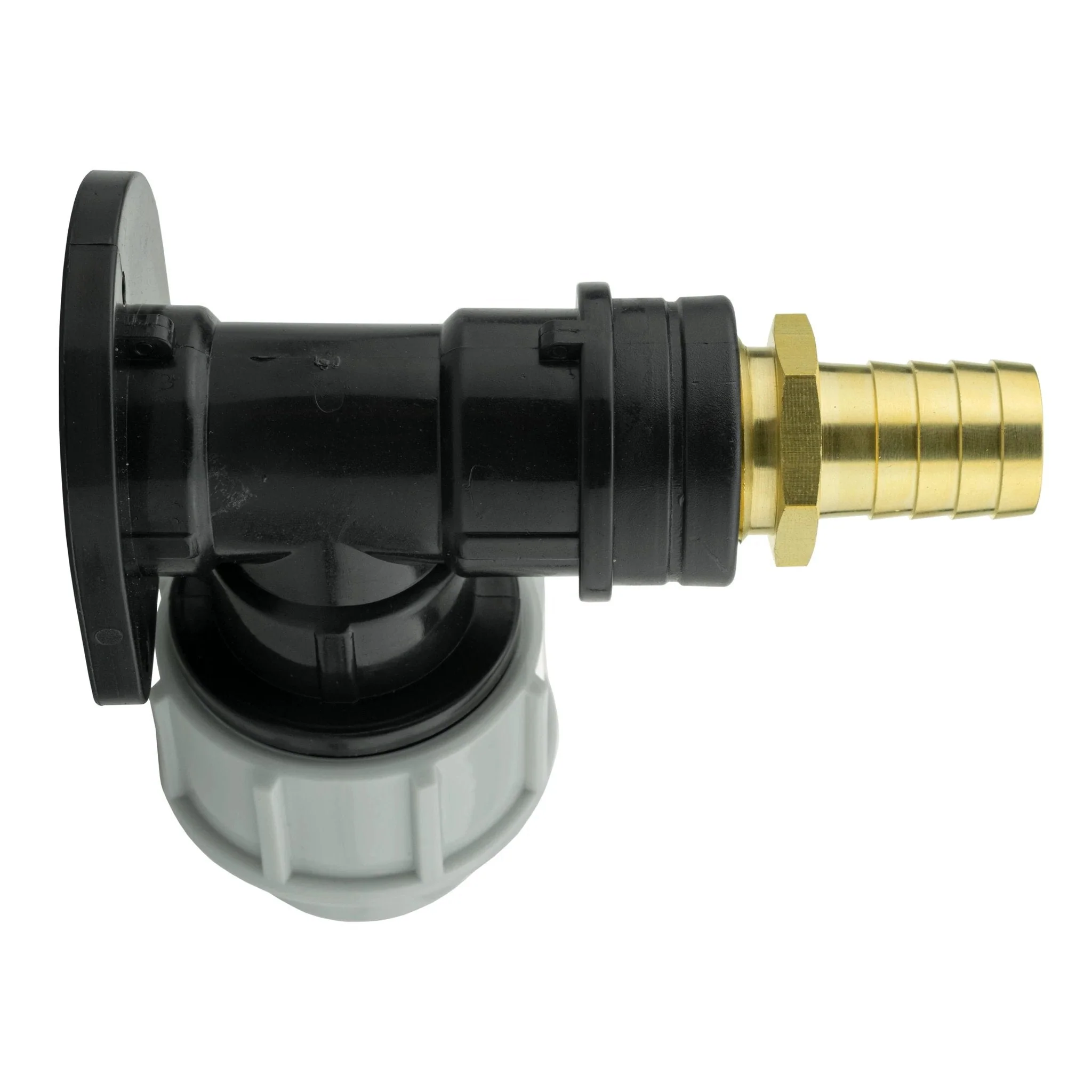 Wall Flange Kit 25mm MDPE + 19mm Brass Barb - Image 2