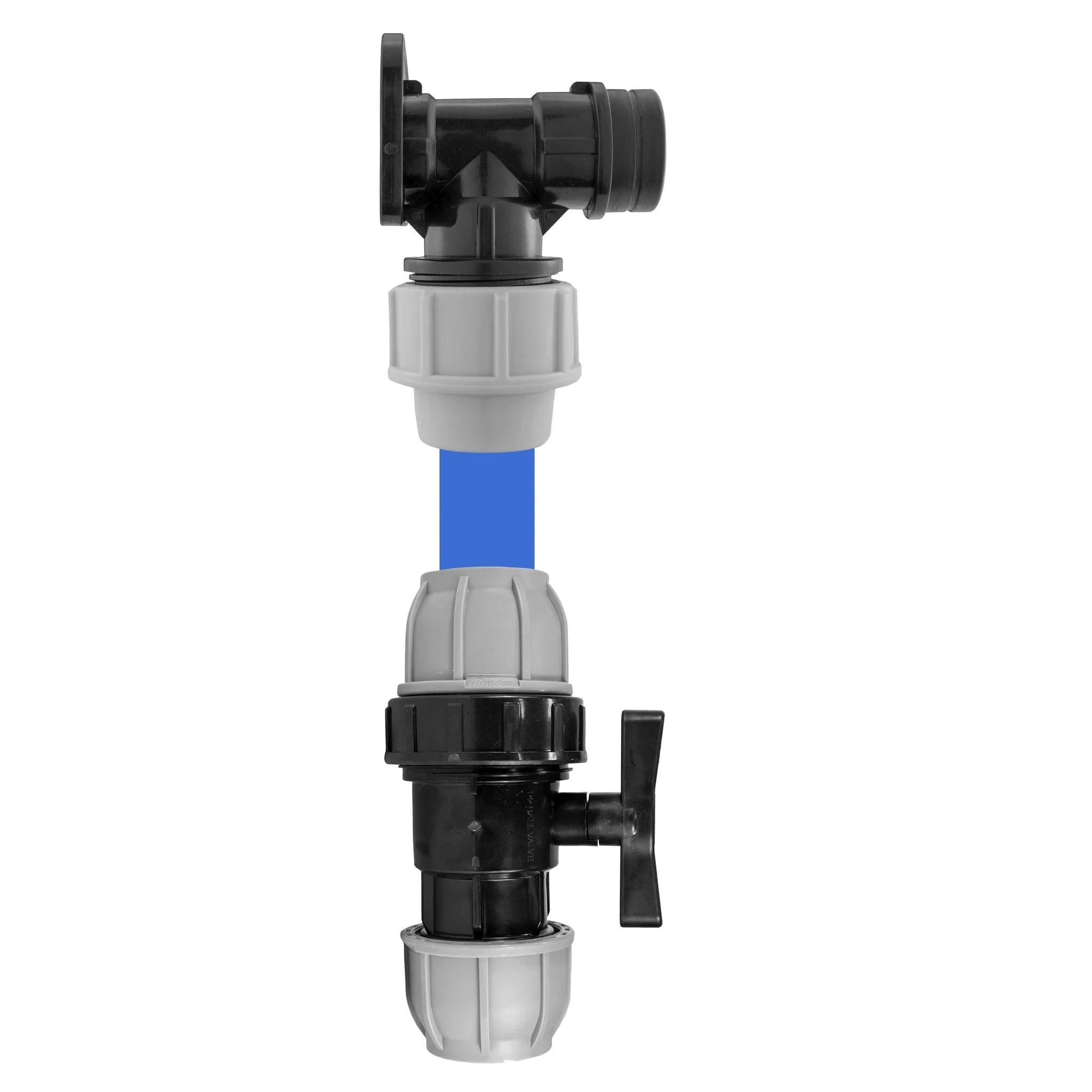 Wall Flange Kit 25mm MDPE + 25mm MDPE Valve - Image 2