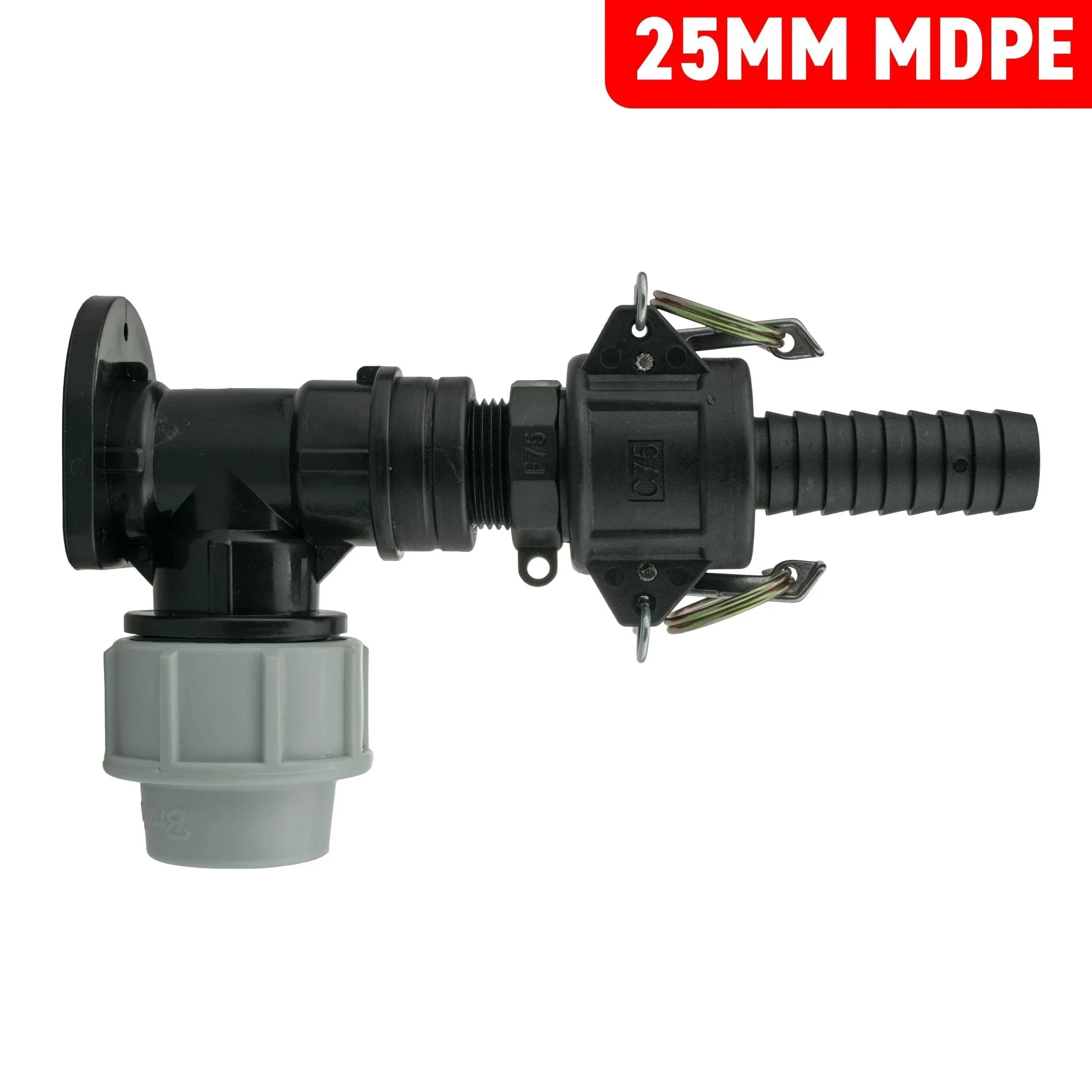Wall Flange Kit 25mm MDPE + 3/4" Camlock Type F+C - Image 5