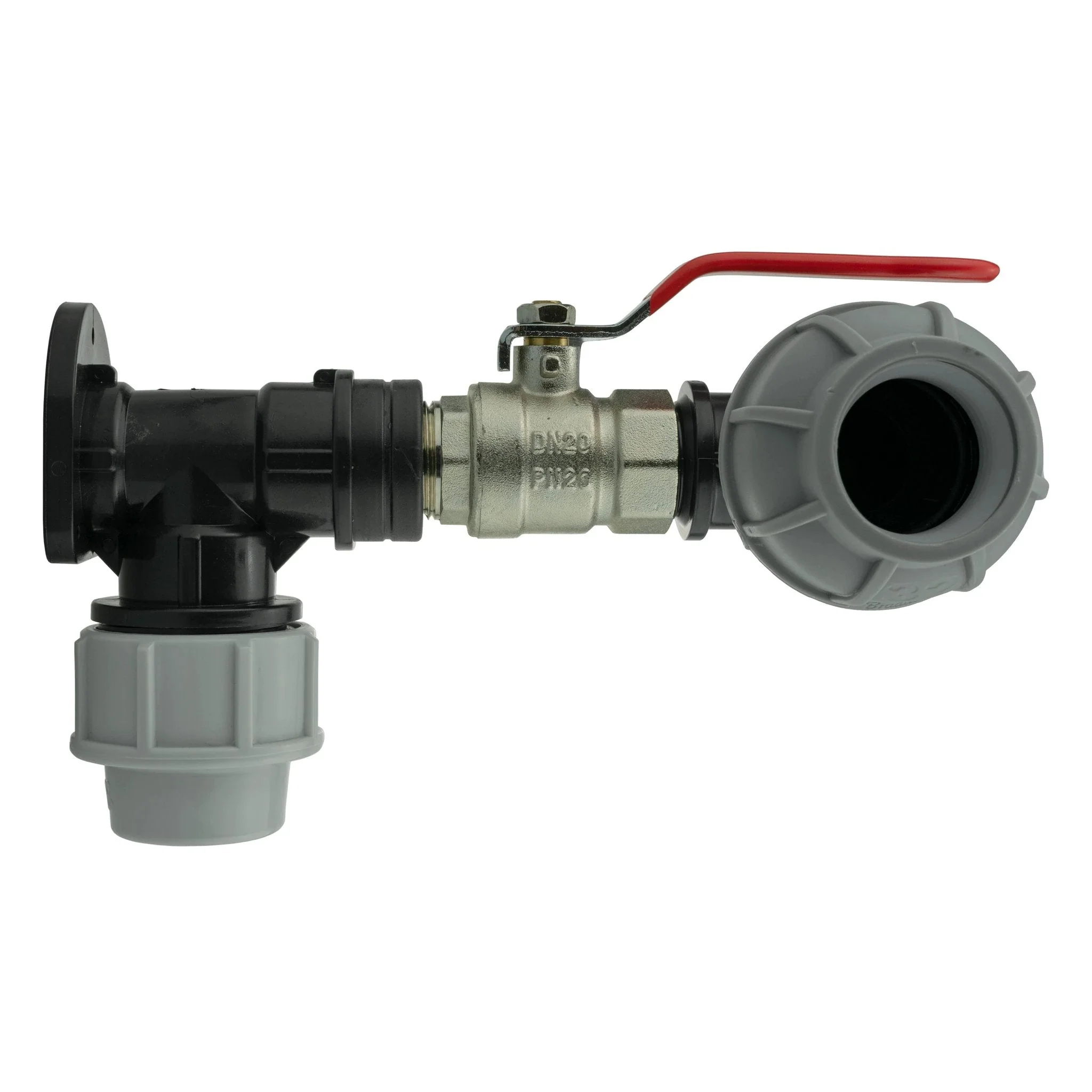 Wall Flange Kit 25mm MDPE + Lever Valve + 32mm MDPE Elbow - Image 6