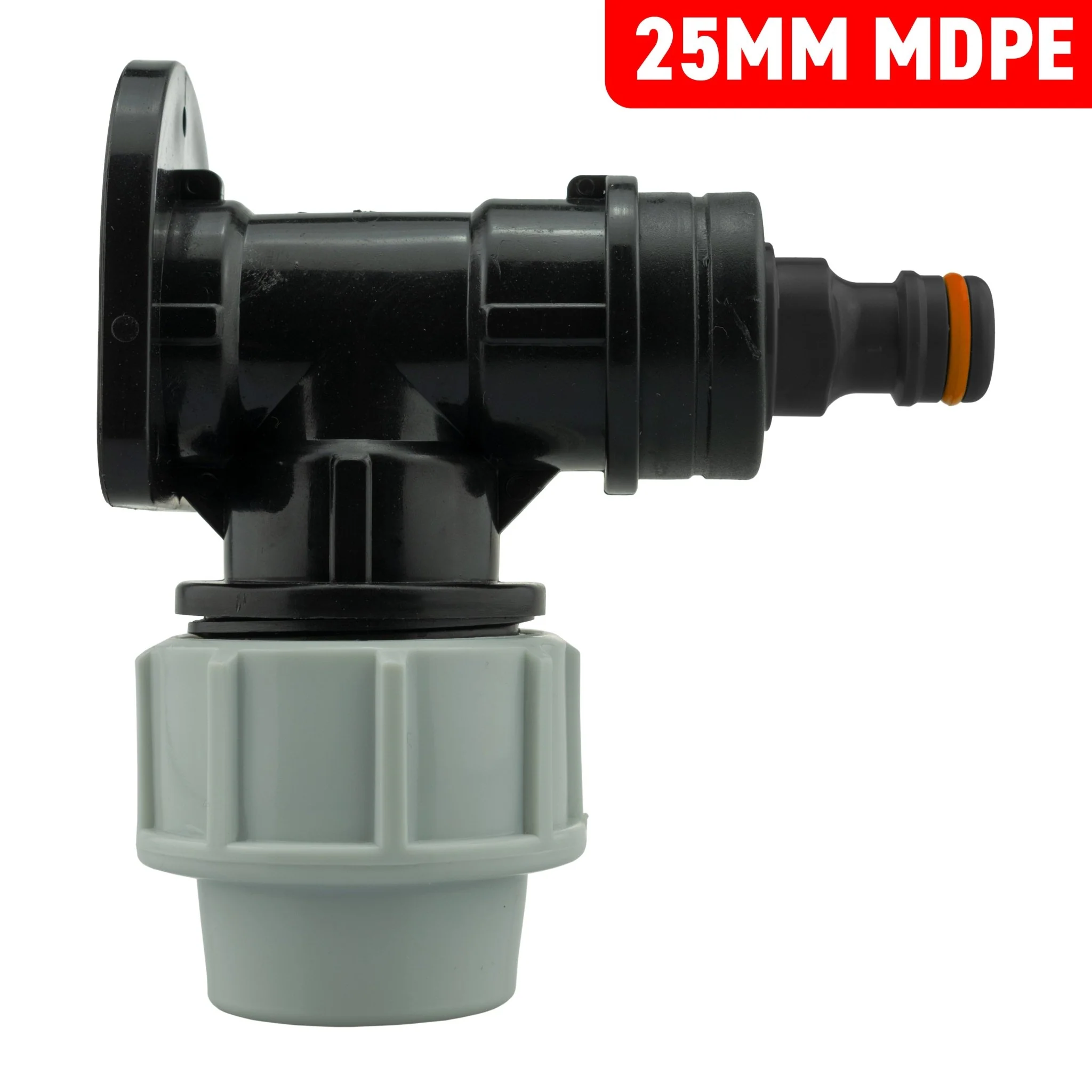 Wall Flange Kit 25mm MDPE + Quick Connector Male - Image 2
