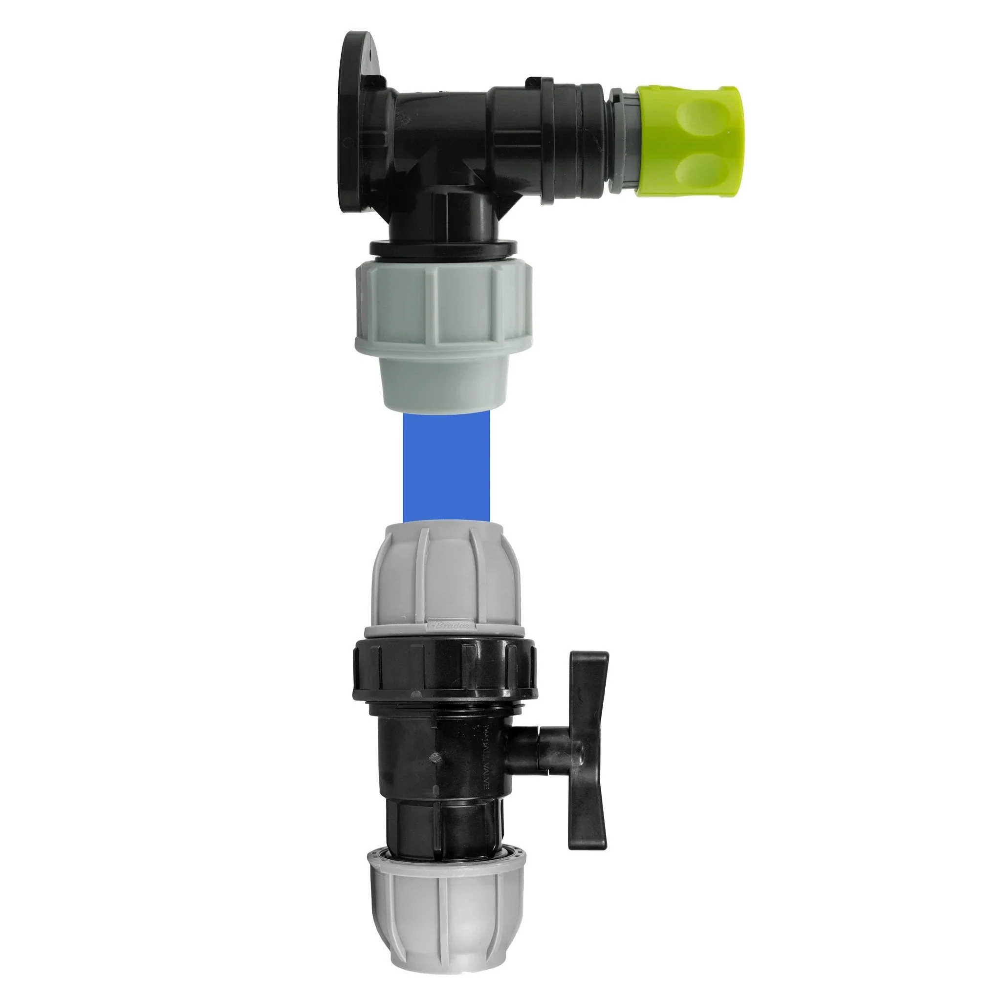 Wall Flange Kit 32mm MDPE + 32mm MDPE Valve + Female Quick Connector - Image 6