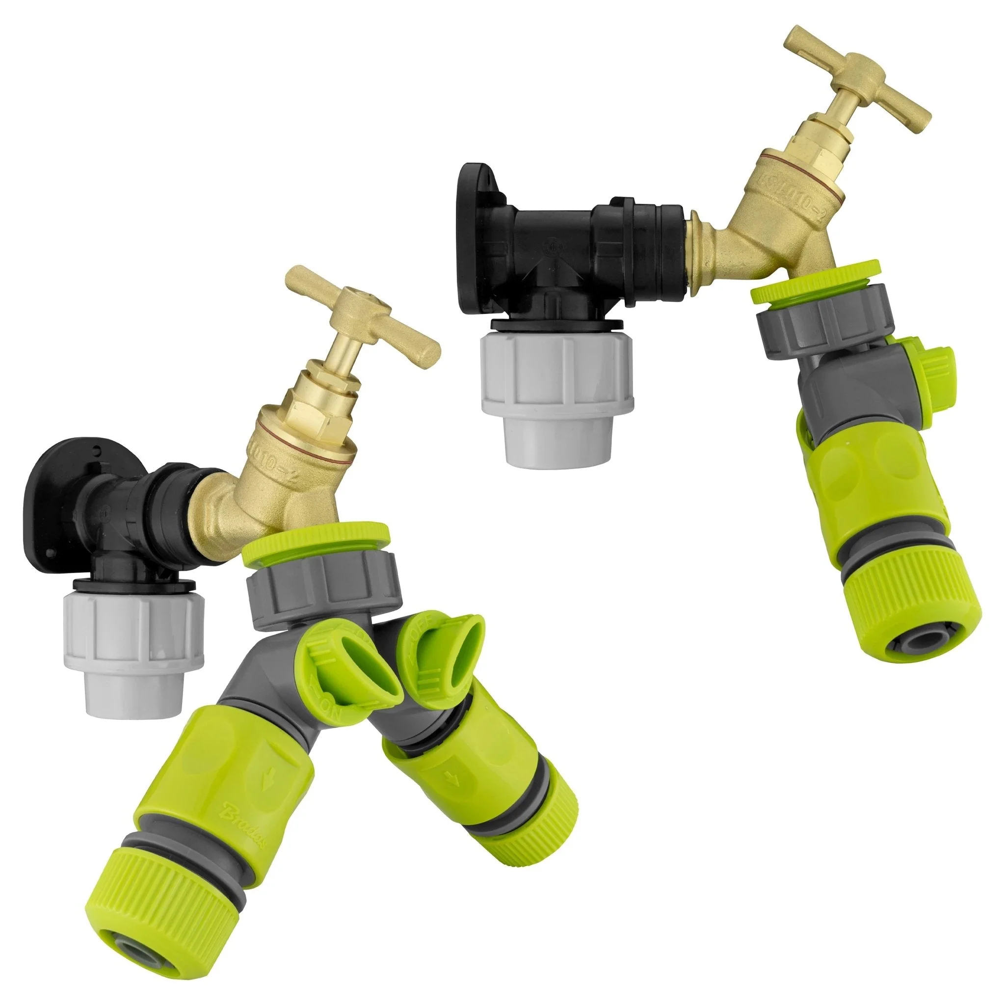 Wall Flange Kit 32mm MDPE + Brass Bib Tap + Two Way Splitter + Connectors - Image 3