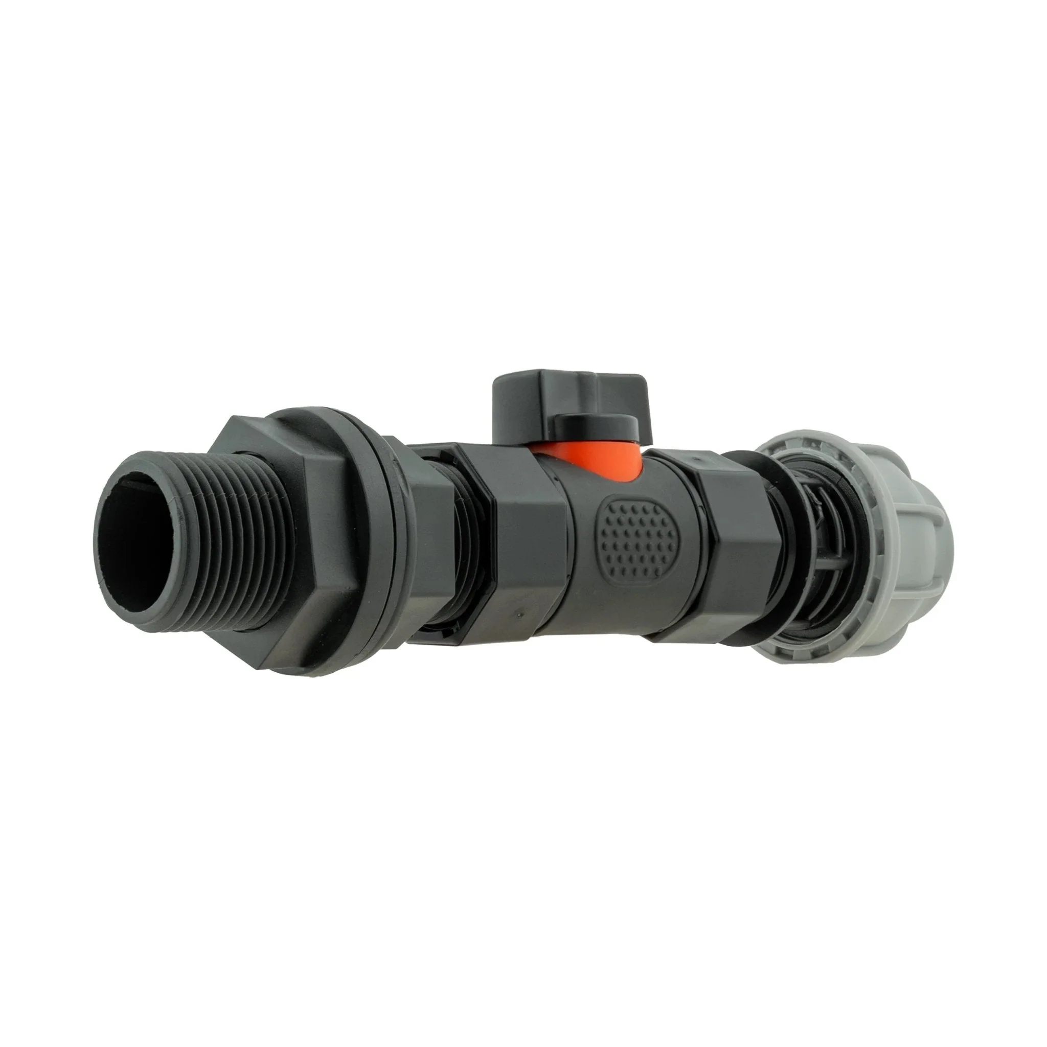 Water Butt Connector 3/4" BSP with In-Line BSPF Valve and 20mm MDPE Straight - Image 3