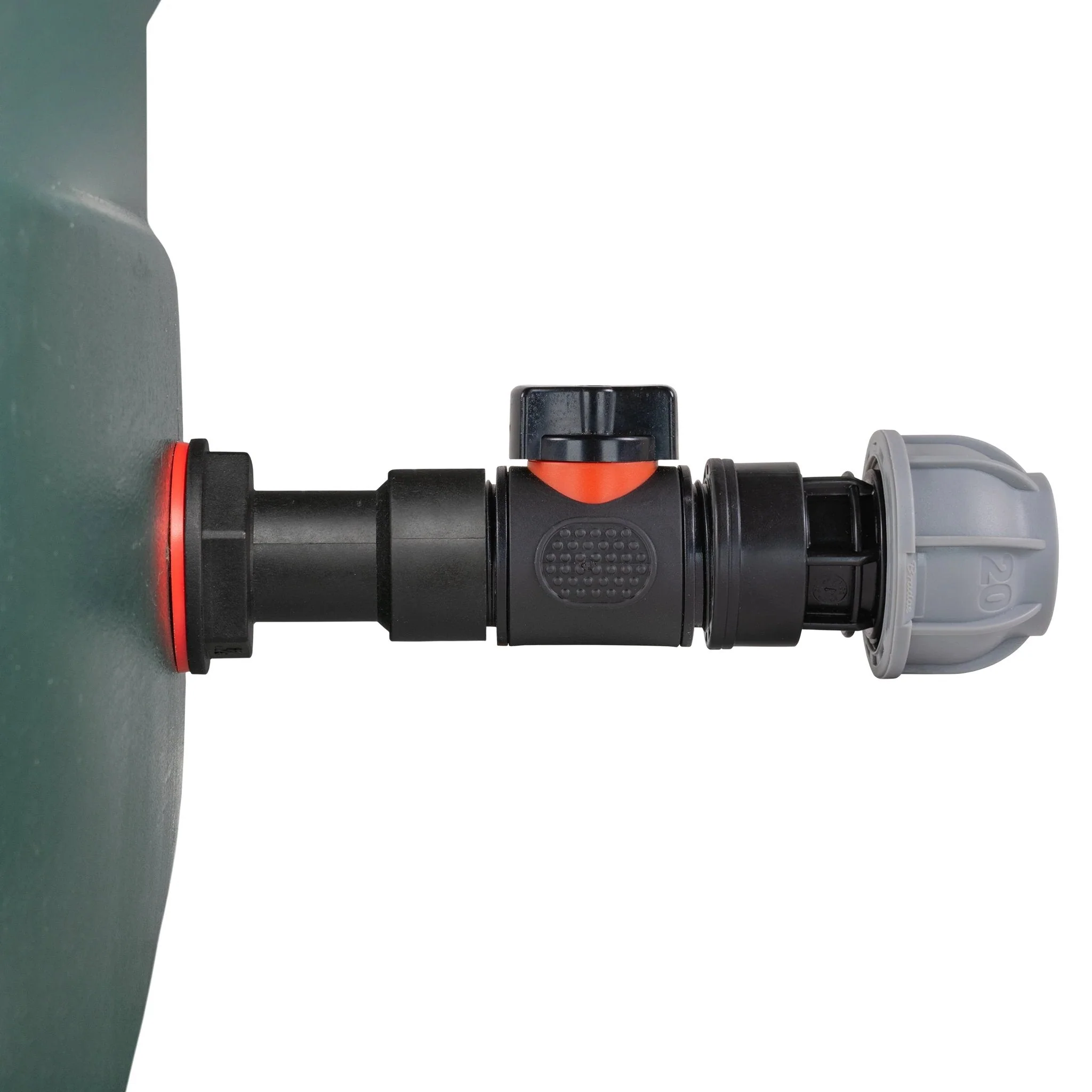 Water Butt Extension Kit 3/4" with In-Line Valve + 20mm MDPE and Drill Bit - Image 3