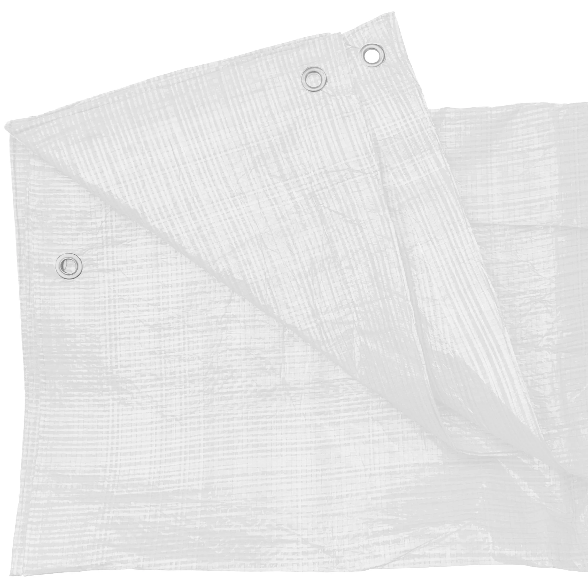 White M-Grade Tarpaulin with 20 x 4" Bungee Balls (White) - Image 6
