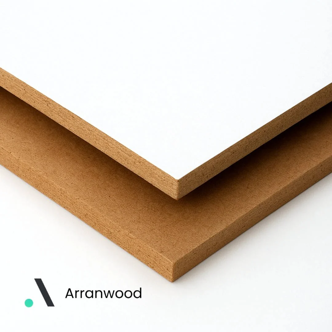 White MDF Board 3mm Thickness Pack of 2 Panels